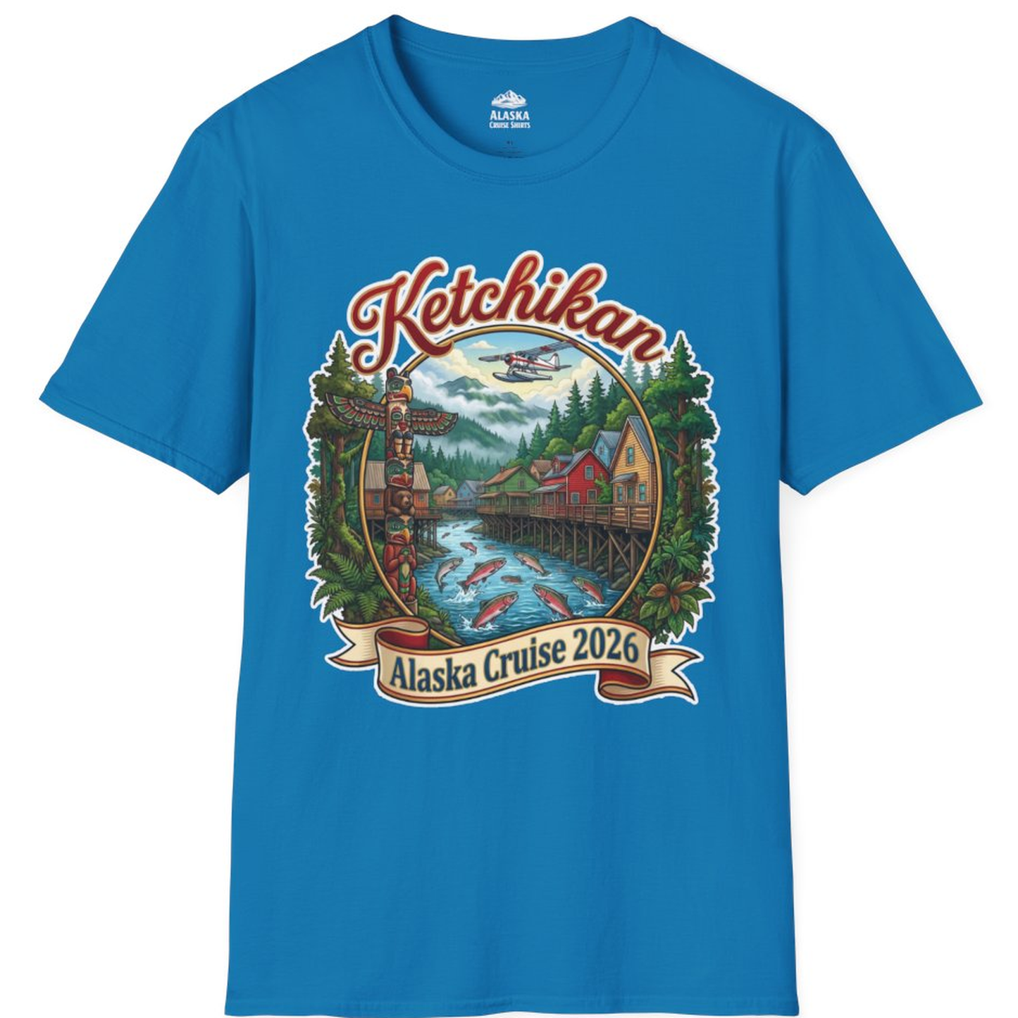 Ketchikan Alaska Cruise 2026 Vintage Souvenir Vacation Shirt – Sapphire – Alaska Cruise Shirts