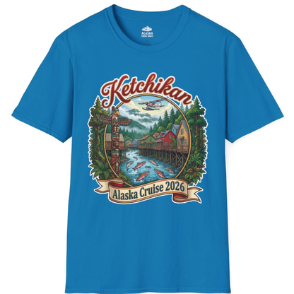 Ketchikan Alaska Cruise 2026 Vintage Souvenir Vacation Shirt – Sapphire – Alaska Cruise Shirts