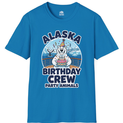 Alaska Birthday Crew Party Animals Polar Bear Cruise Shirt – Sapphire – Alaska Cruise Shirts