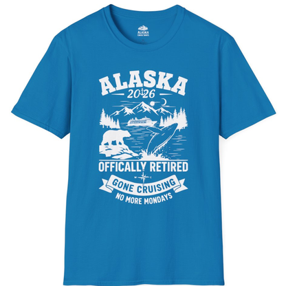 Alaska 2026 Officially Retired Gone Cruising T-Shirt for Travelers – Sapphire – Alaska Cruise Shirts