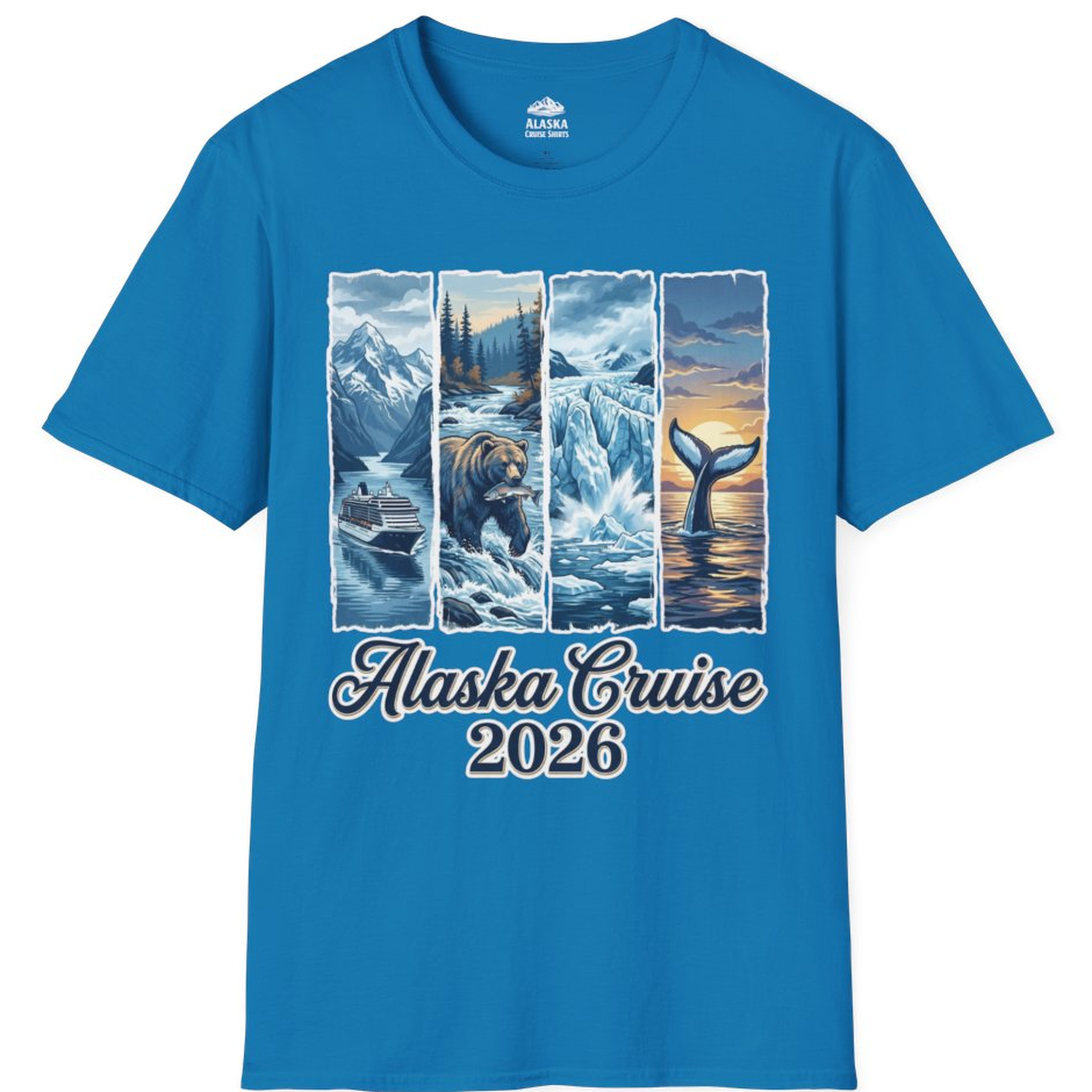 Alaska Cruise 2026 Scenic Wildlife Adventure Souvenir Shirt – Sapphire – Alaska Cruise Shirts