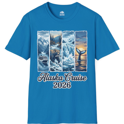 Alaska Cruise 2026 Scenic Wildlife Adventure Souvenir Shirt – Sapphire – Alaska Cruise Shirts
