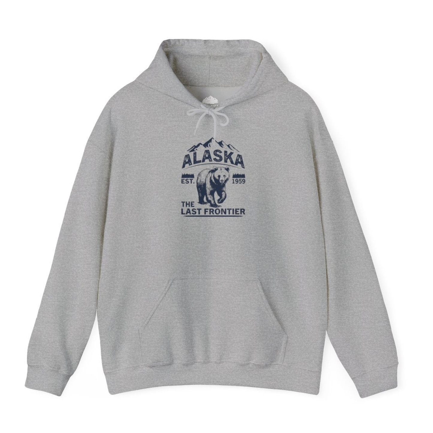 Alaska Bear Shirt - Vintage Distressed Mountains The Last Frontier Tee – Sport Grey – Alaska Cruise Shirts
