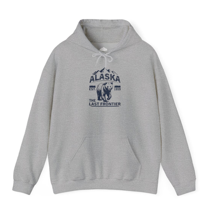 Alaska Bear Shirt - Vintage Distressed Mountains The Last Frontier Tee – Sport Grey – Alaska Cruise Shirts