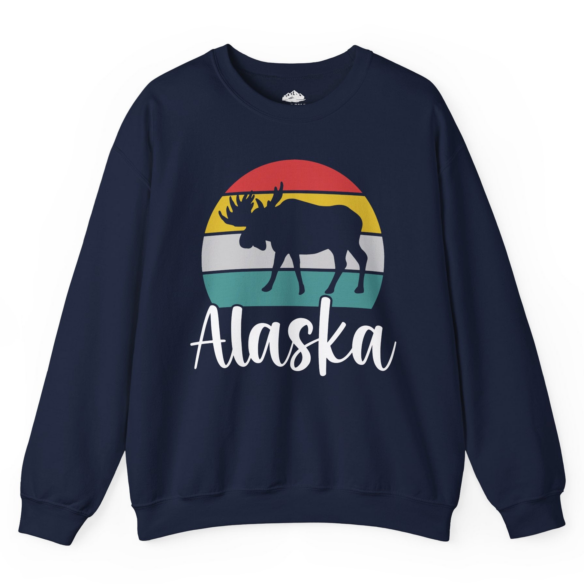 Retro Alaska Moose Silhouette Shirt Sweatshirt – Alaska Cruise Shirts