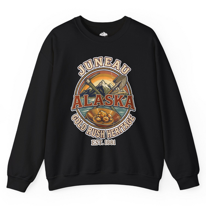 Juneau Alaska Gold Rush Heritage Vintage Travel T-Shirt — Sweatshirt Sweatshirt – Alaska Cruise Shirts