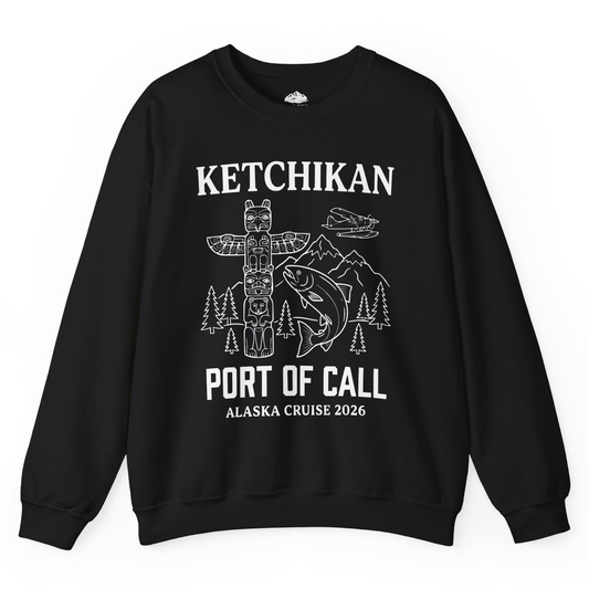Ketchikan Alaska Cruise Port of Call Totem Wildlife Adventure Shirt — Sweatshirt Sweatshirt – Alaska Cruise Shirts