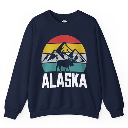 Retro Alaska Moose Silhouette Shirt Sweatshirt – Alaska Cruise Shirts