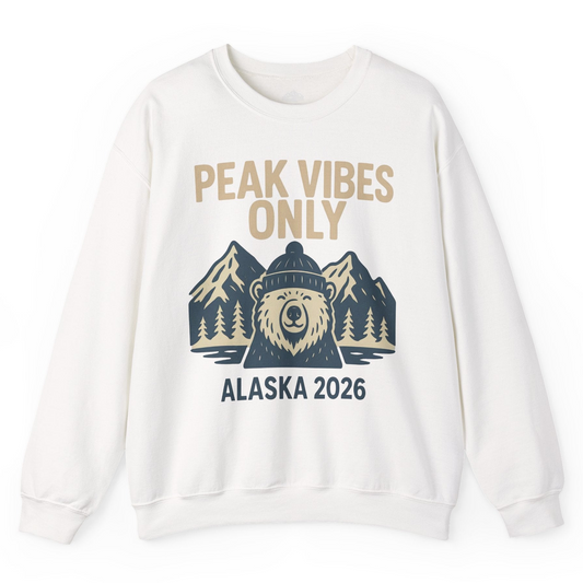 Alaska 2026 Mountain Adventure Bear Sweatshirt – Alaska Cruise Shirts
