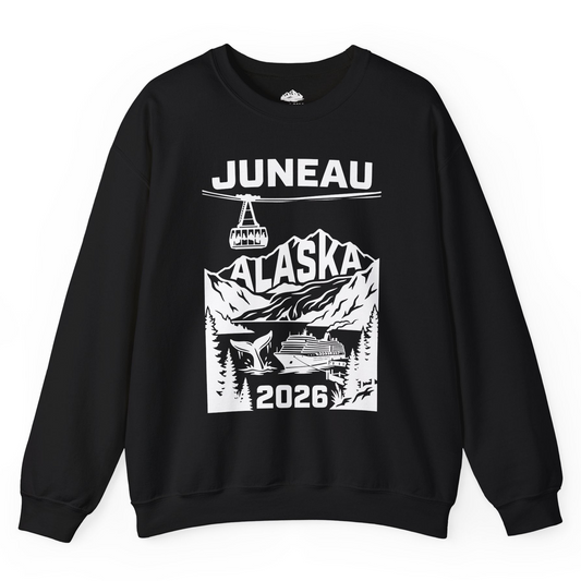 Juneau Alaska Cruise 2026 Scenic Whale and Cable Car Shirt — Sweatshirt Sweatshirt – Alaska Cruise Shirts