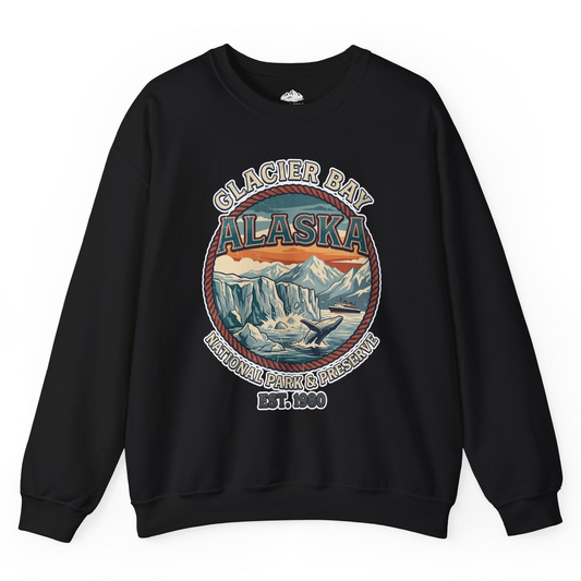Glacier Bay Alaska National Park Vintage Nature Scene Shirt — Sweatshirt Sweatshirt – Alaska Cruise Shirts