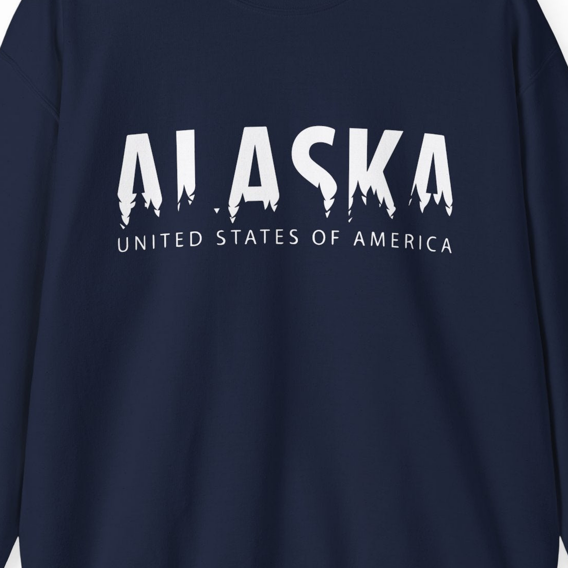 Alaska United States Typography Shirt Sweatshirt – Alaska Cruise Shirts Close Up