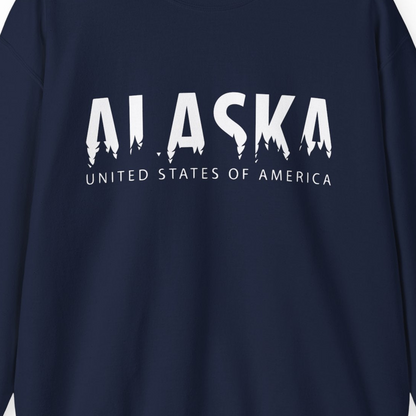 Alaska United States Typography Shirt Sweatshirt – Alaska Cruise Shirts Close Up