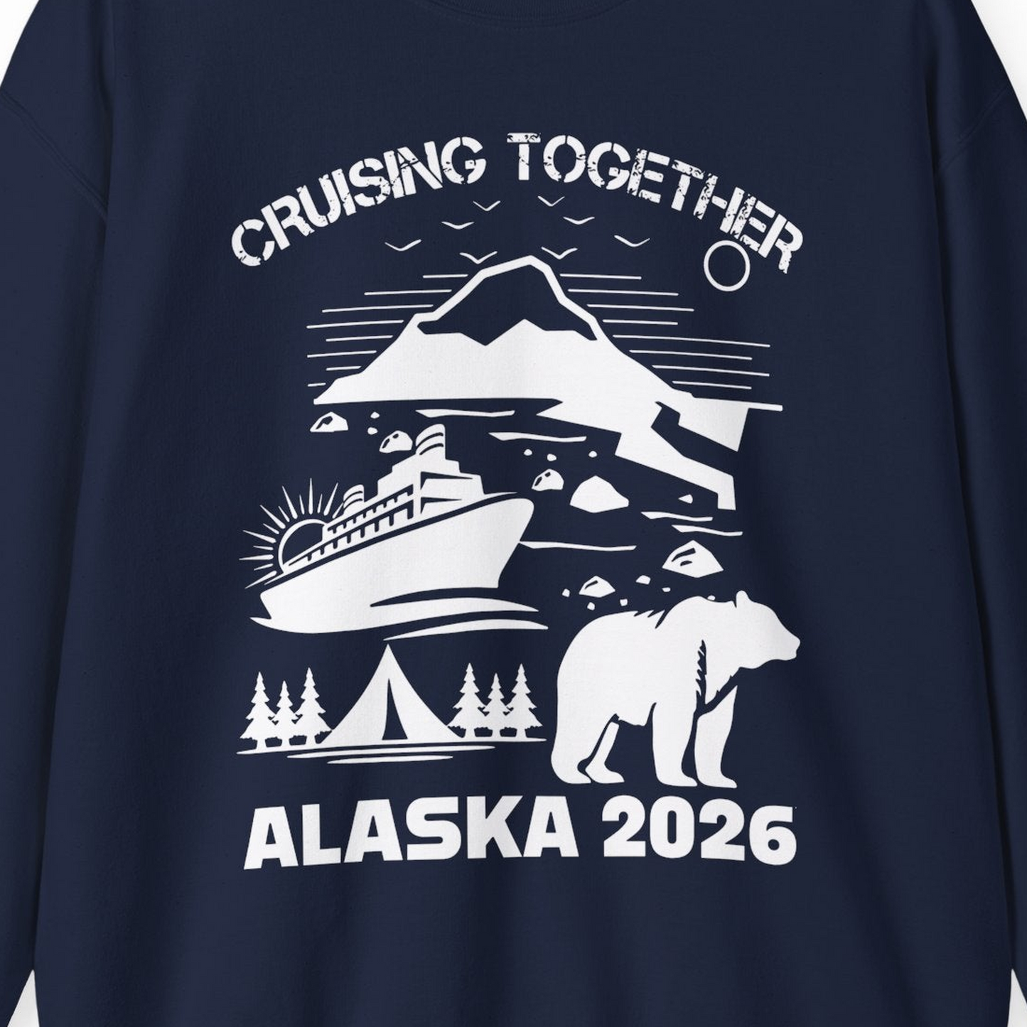 Alaska Cruise 2026 Family Adventure Bear Mountain Nature Shirt — Sweatshirt Sweatshirt – Alaska Cruise Shirts Close Up