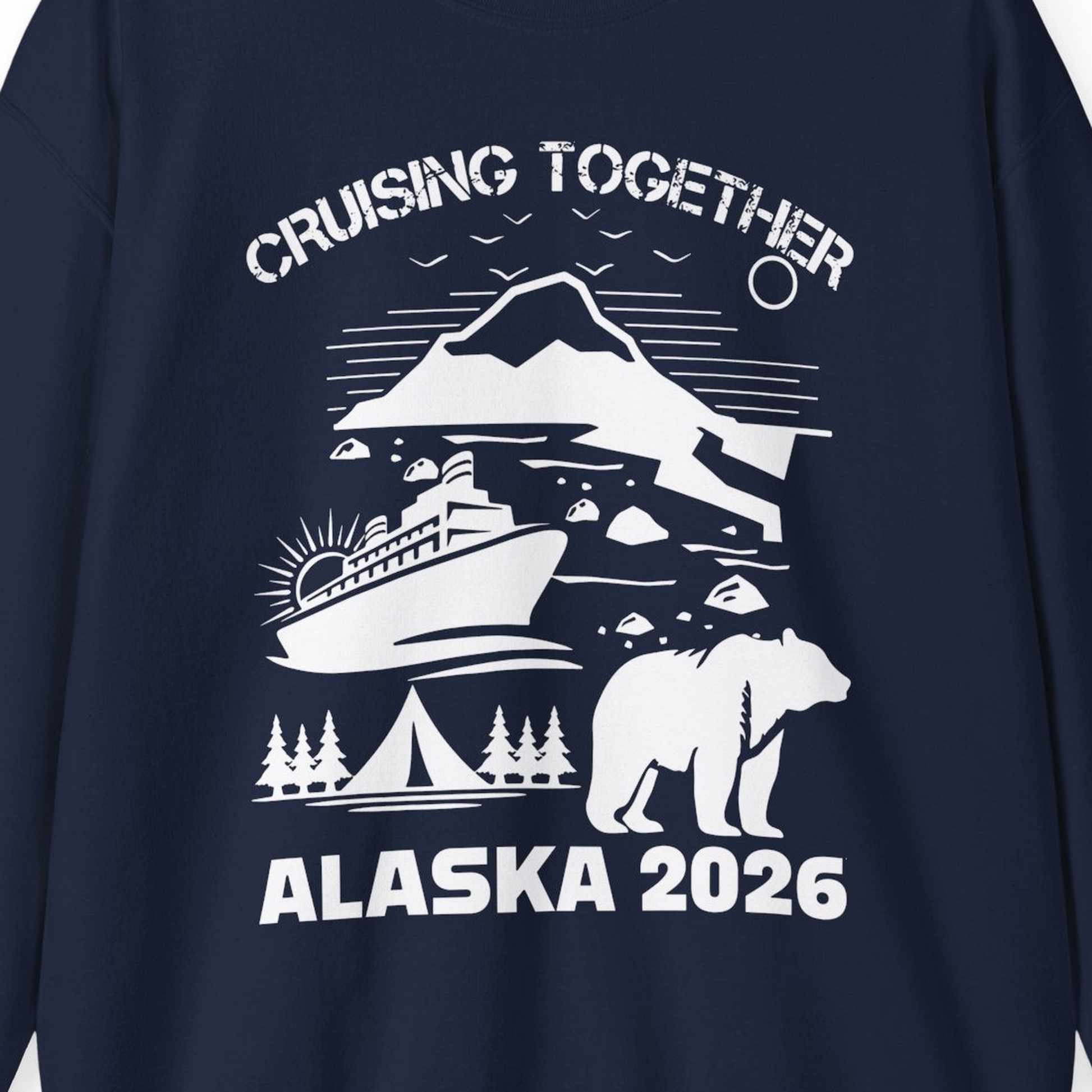 Alaska Cruise 2026 Family Adventure Bear Mountain Nature Shirt — Sweatshirt Sweatshirt – Alaska Cruise Shirts Close Up