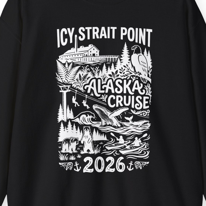 Icy Strait Point Alaska Cruise 2026 Wildlife Adventure Shirt — Sweatshirt Sweatshirt – Alaska Cruise Shirts Close Up