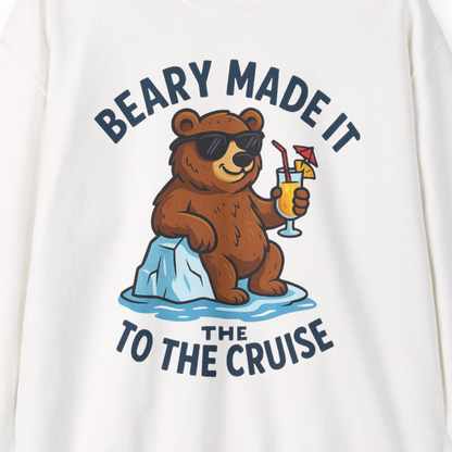 Funny Cruise Bear Shirt Sweatshirt – Alaska Cruise Shirts Close Up