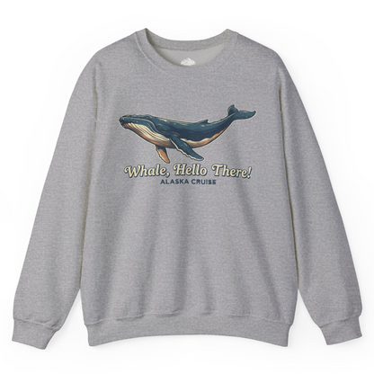 Whale Hello There Alaska Cruise sweatshirt Sweatshirt – Sport Grey – Alaska Cruise Shirts