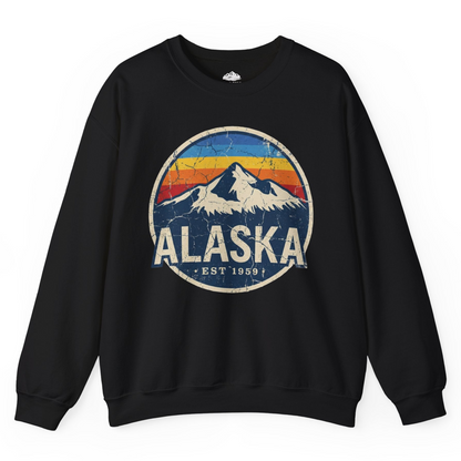Alaska Vintage sweatshirt Sweatshirt – Black – Alaska Cruise Shirts