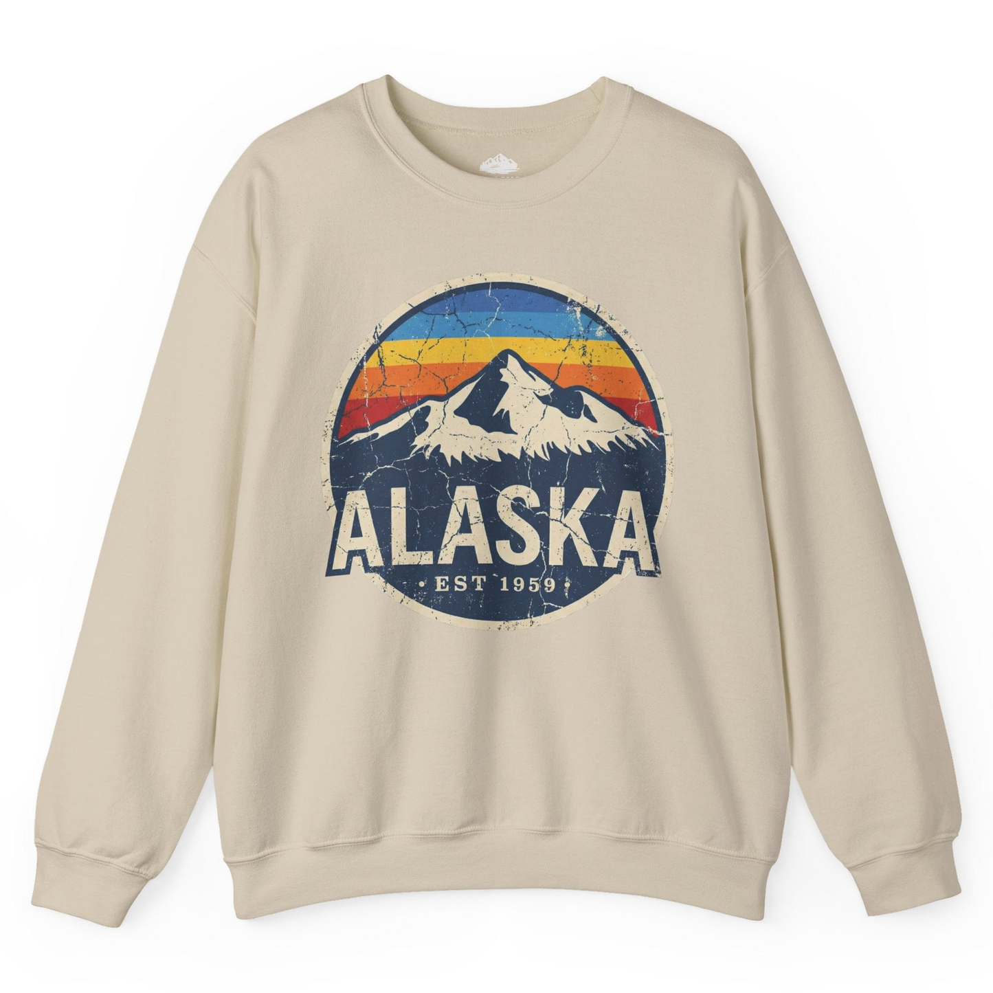 Alaska Vintage sweatshirt Sweatshirt – Sand – Alaska Cruise Shirts