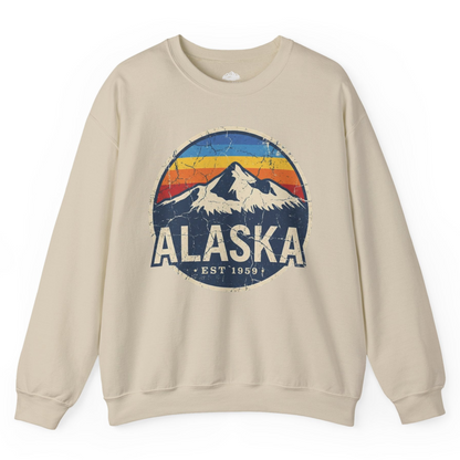 Alaska Vintage sweatshirt Sweatshirt – Sand – Alaska Cruise Shirts