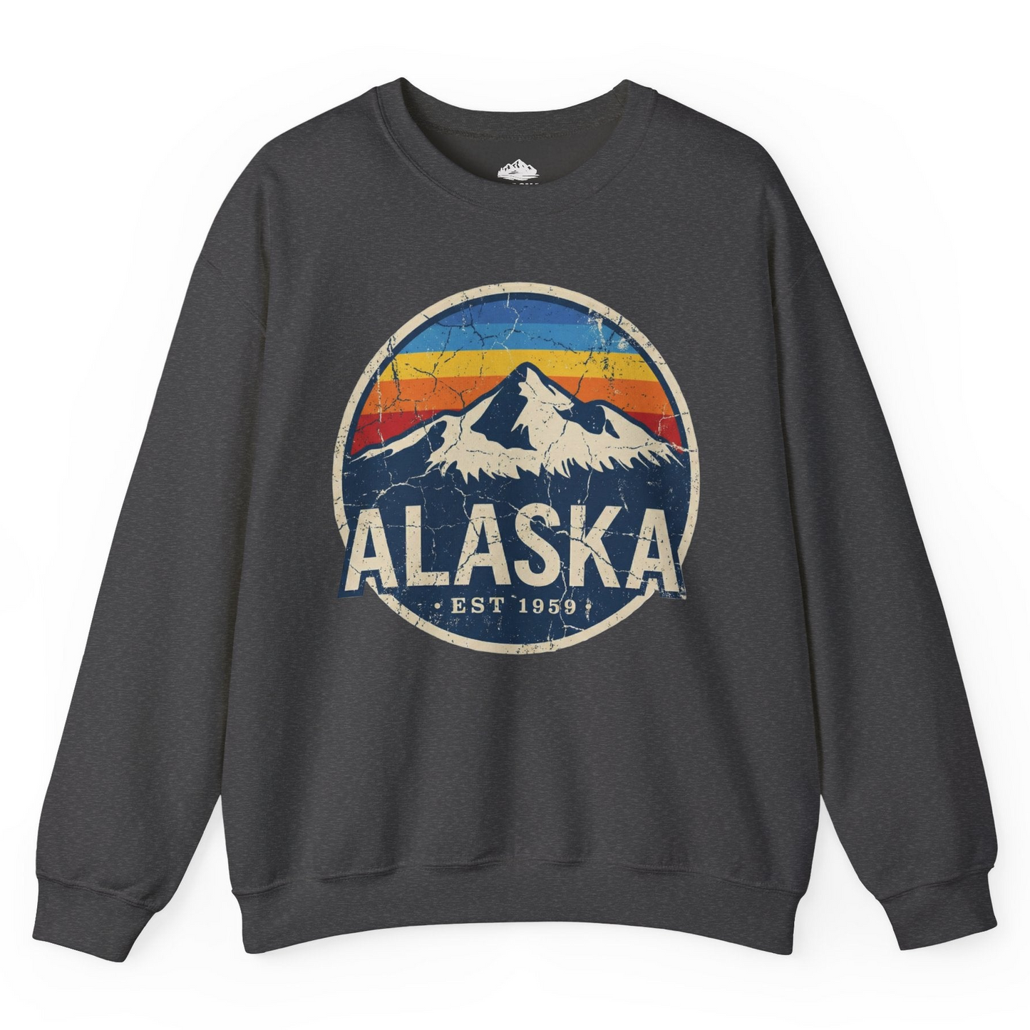 Alaska Vintage sweatshirt Sweatshirt – Dark Heather – Alaska Cruise Shirts