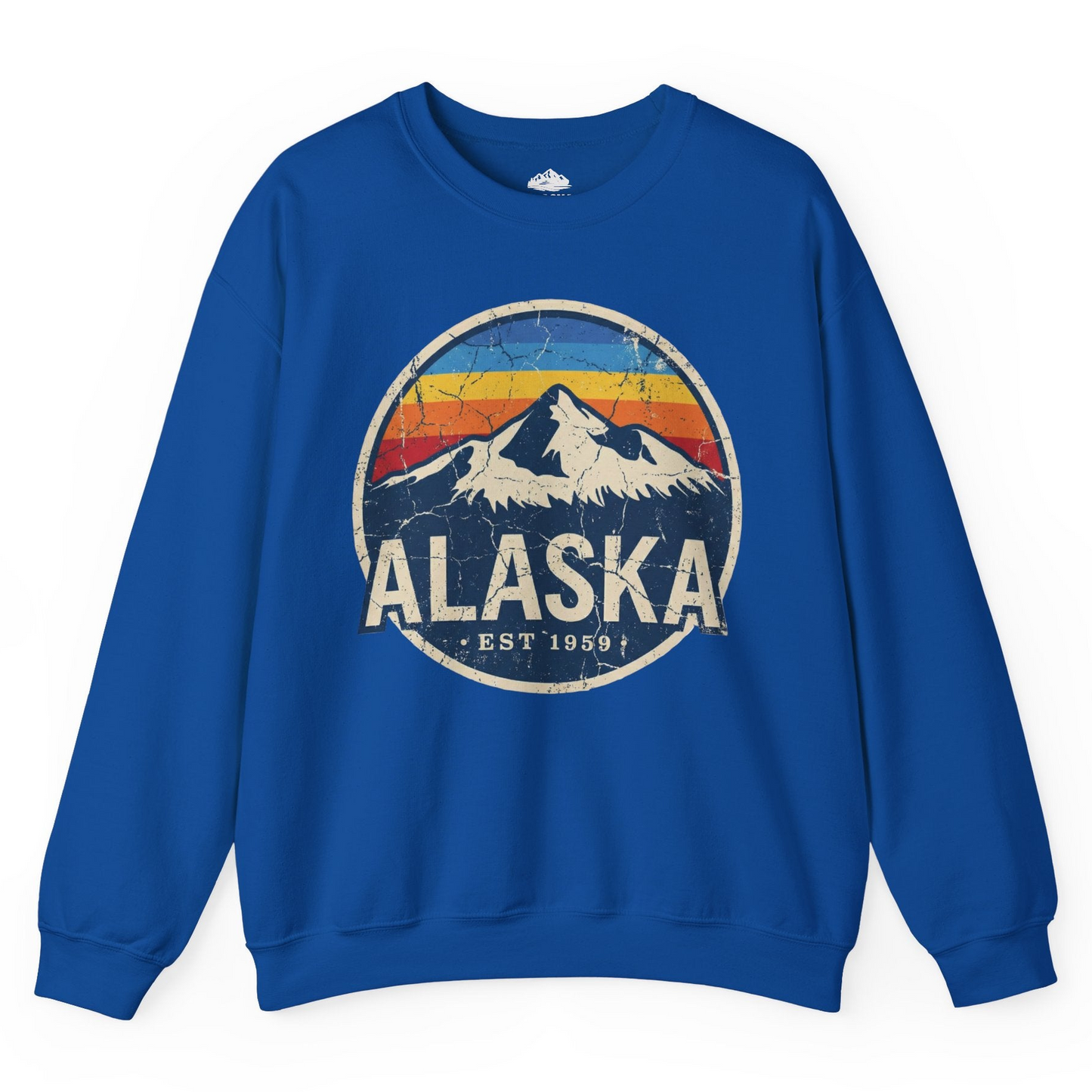 Alaska Vintage sweatshirt Sweatshirt – Royal – Alaska Cruise Shirts