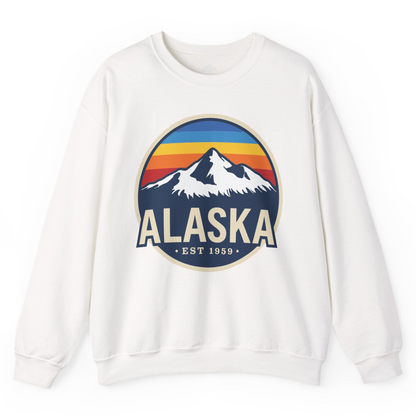 Alaska Vintage Shirt Sweatshirt – White – Alaska Cruise Shirts