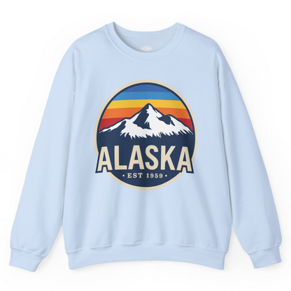 Alaska Vintage Shirt Sweatshirt – Light Blue – Alaska Cruise Shirts