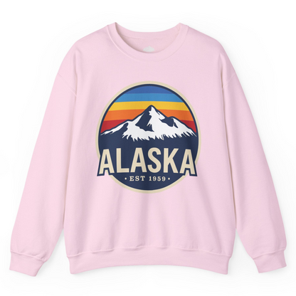 Alaska Vintage Shirt Sweatshirt – Light Pink – Alaska Cruise Shirts