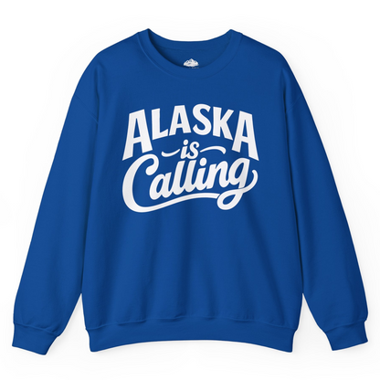 Alaska Is Calling sweatshirt Sweatshirt – Royal – Alaska Cruise Shirts