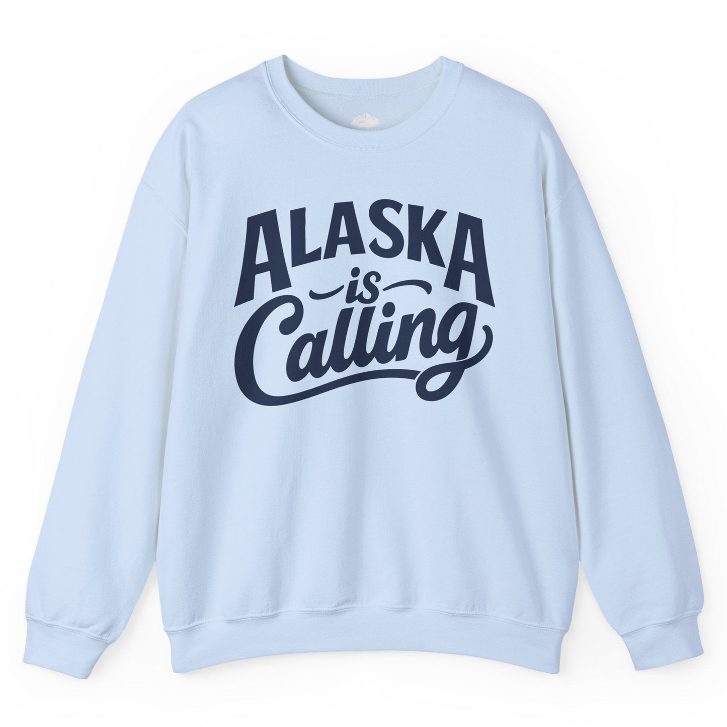 Alaska Is Calling sweatshirt Sweatshirt – Light Blue – Alaska Cruise Shirts