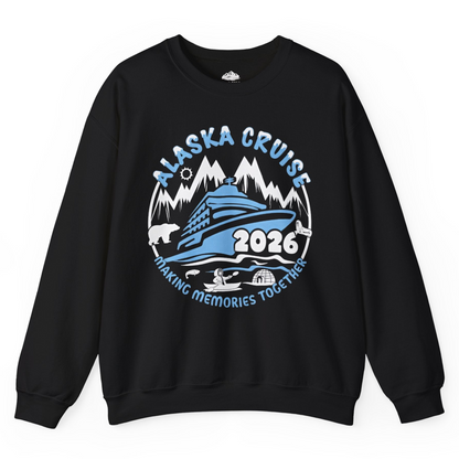 Alaska Cruise 2026 Family Adventure Shirt with Wildlife and Nature — Sweatshirt Sweatshirt – Black – Alaska Cruise Shirts