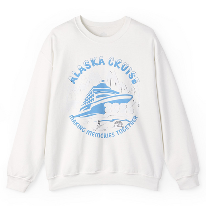 Alaska Cruise 2026 Family Adventure Shirt with Wildlife and Nature — Sweatshirt Sweatshirt – White – Alaska Cruise Shirts