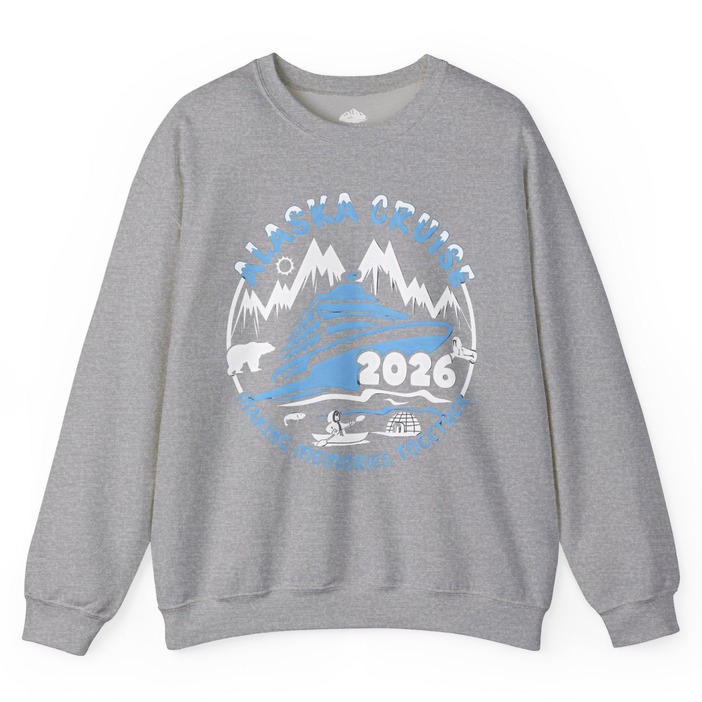 Alaska Cruise 2026 Family Adventure Shirt with Wildlife and Nature — Sweatshirt Sweatshirt – Sport Grey – Alaska Cruise Shirts
