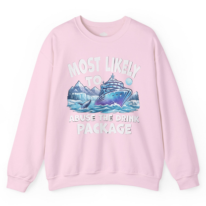 Funny Alaska Cruise sweatshirt Sweatshirt – Light Pink – Alaska Cruise Shirts