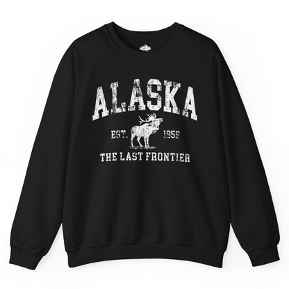 Vintage Alaska Moose Shirt Sweatshirt – Black – Alaska Cruise Shirts