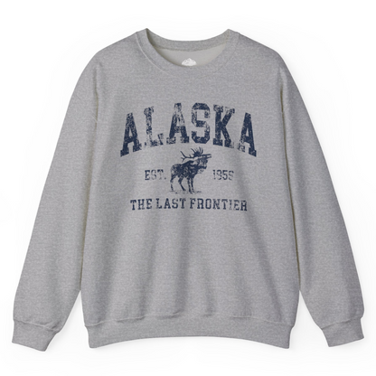 Vintage Alaska Moose Shirt Sweatshirt – Sport Grey – Alaska Cruise Shirts