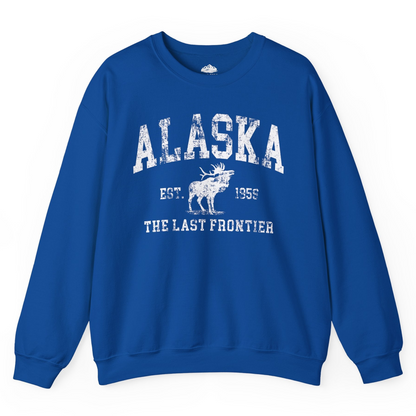 Vintage Alaska Moose Shirt Sweatshirt – Royal – Alaska Cruise Shirts