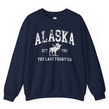 Vintage Alaska Moose Shirt Sweatshirt – Navy – Alaska Cruise Shirts