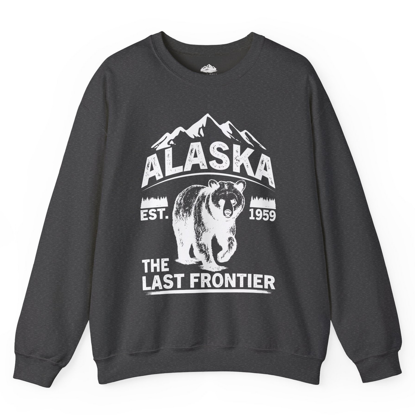 Alaska Bear Shirt Sweatshirt – Dark Heather – Alaska Cruise Shirts