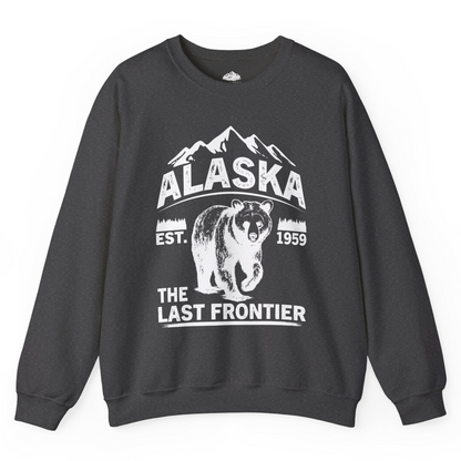 Alaska Bear Shirt Sweatshirt – Dark Heather – Alaska Cruise Shirts