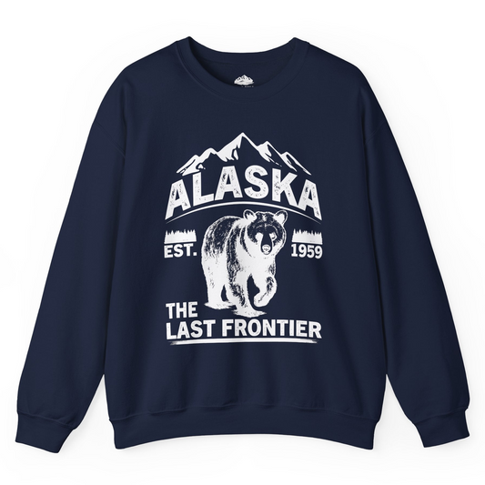 Alaska Bear Shirt Sweatshirt – Navy – Alaska Cruise Shirts