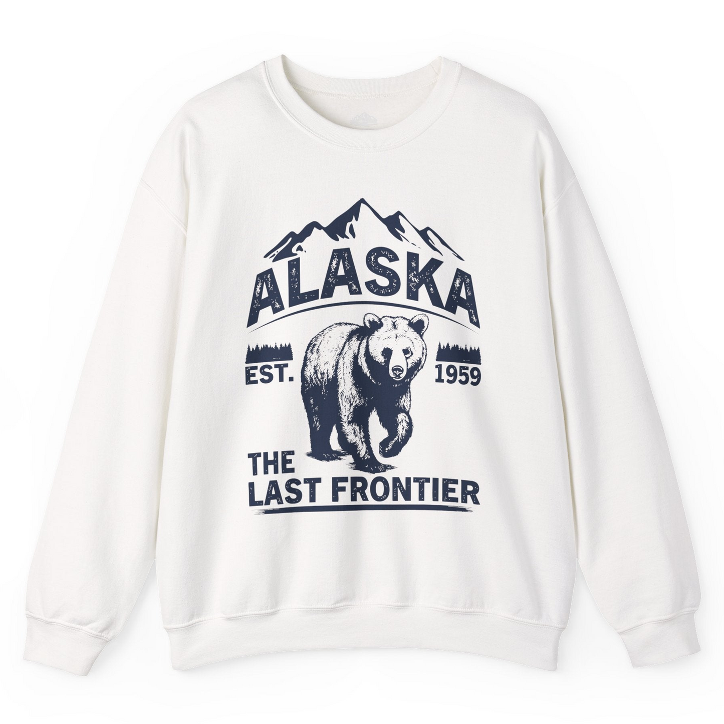 Alaska Bear Shirt Sweatshirt – White – Alaska Cruise Shirts