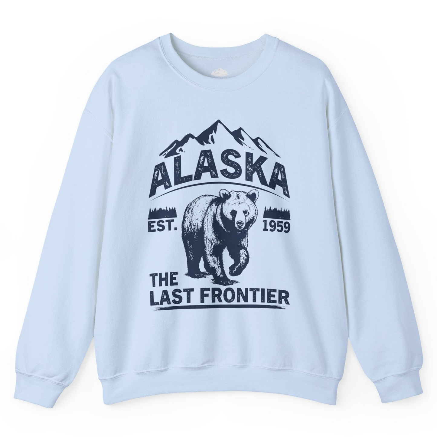 Alaska Bear Shirt Sweatshirt – Light Blue – Alaska Cruise Shirts