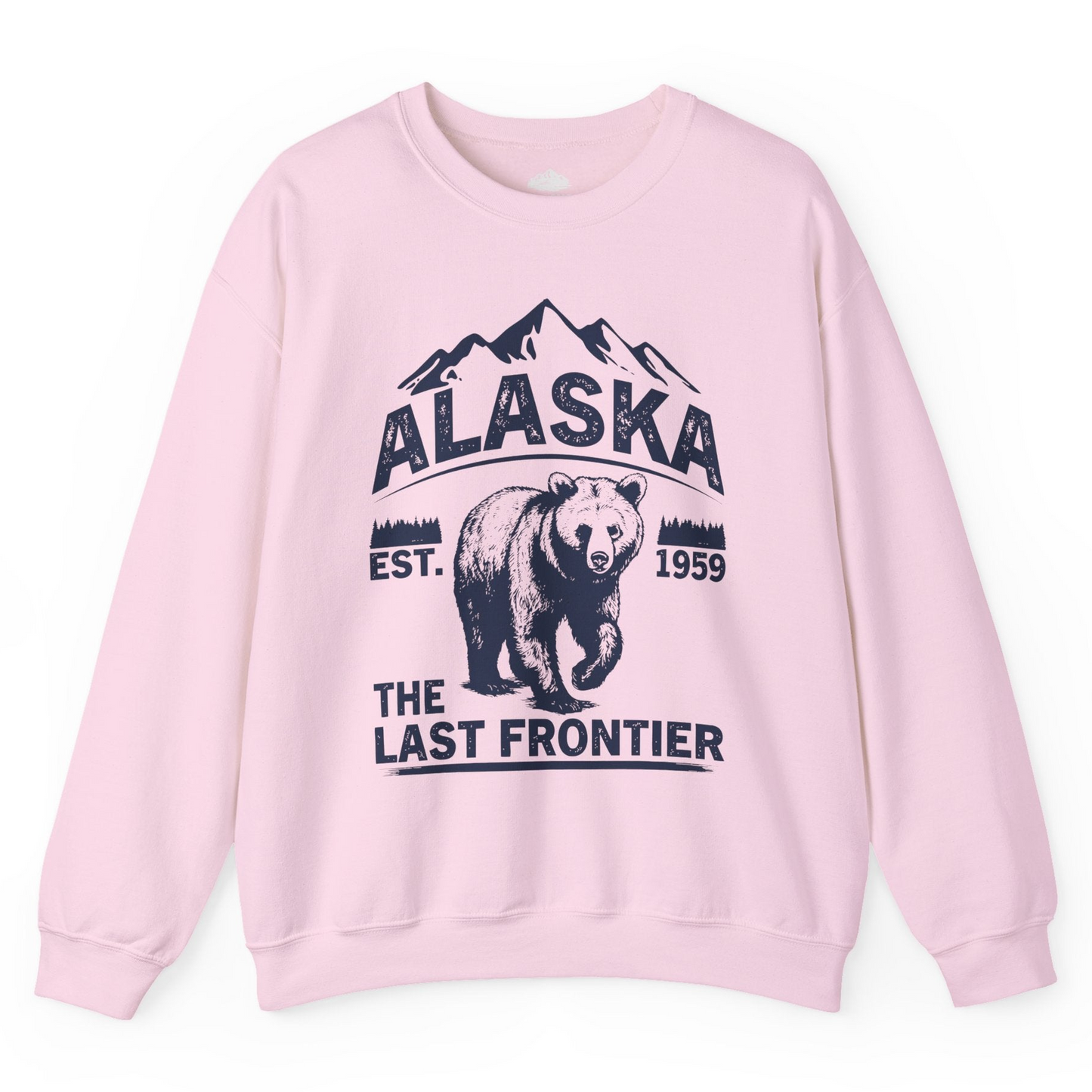 Alaska Bear Shirt Sweatshirt – Light Pink – Alaska Cruise Shirts