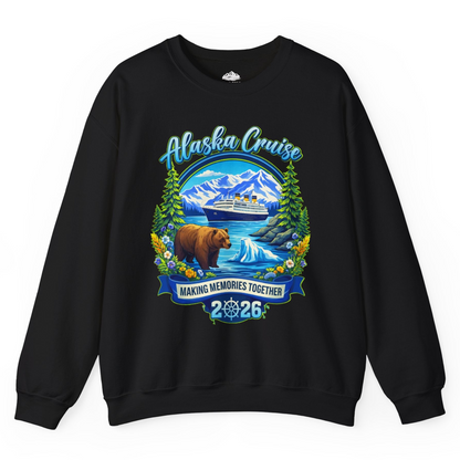 Alaska Cruise 2026 Family sweatshirt Sweatshirt – Black – Alaska Cruise Shirts