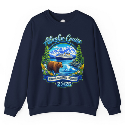 Alaska Cruise 2026 Family sweatshirt Sweatshirt – Navy – Alaska Cruise Shirts
