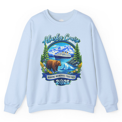Alaska Cruise 2026 Family sweatshirt Sweatshirt – Light Blue – Alaska Cruise Shirts