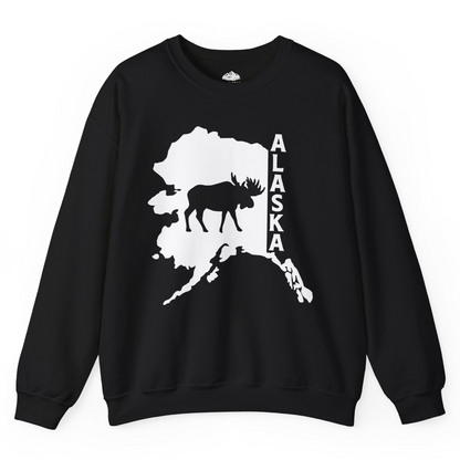 Alaska Moose Silhouette Shirt Sweatshirt – Black – Alaska Cruise Shirts